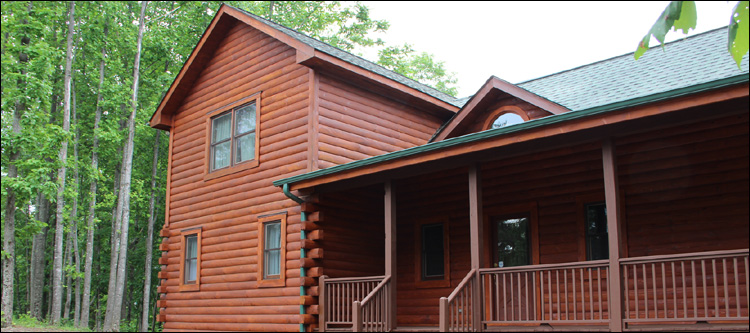 Log Home Staining in Brunswick County, Virginia
