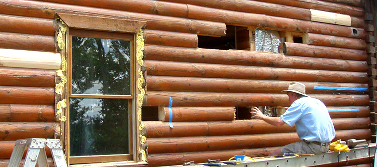 Log Home Repair Brunswick County, Virginia