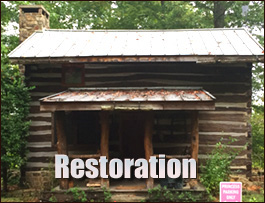 Historic Log Cabin Restoration  Brunswick County, Virginia